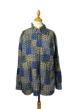 Chemise en velours à fleurs