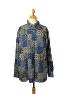 Chemise en velours à fleurs