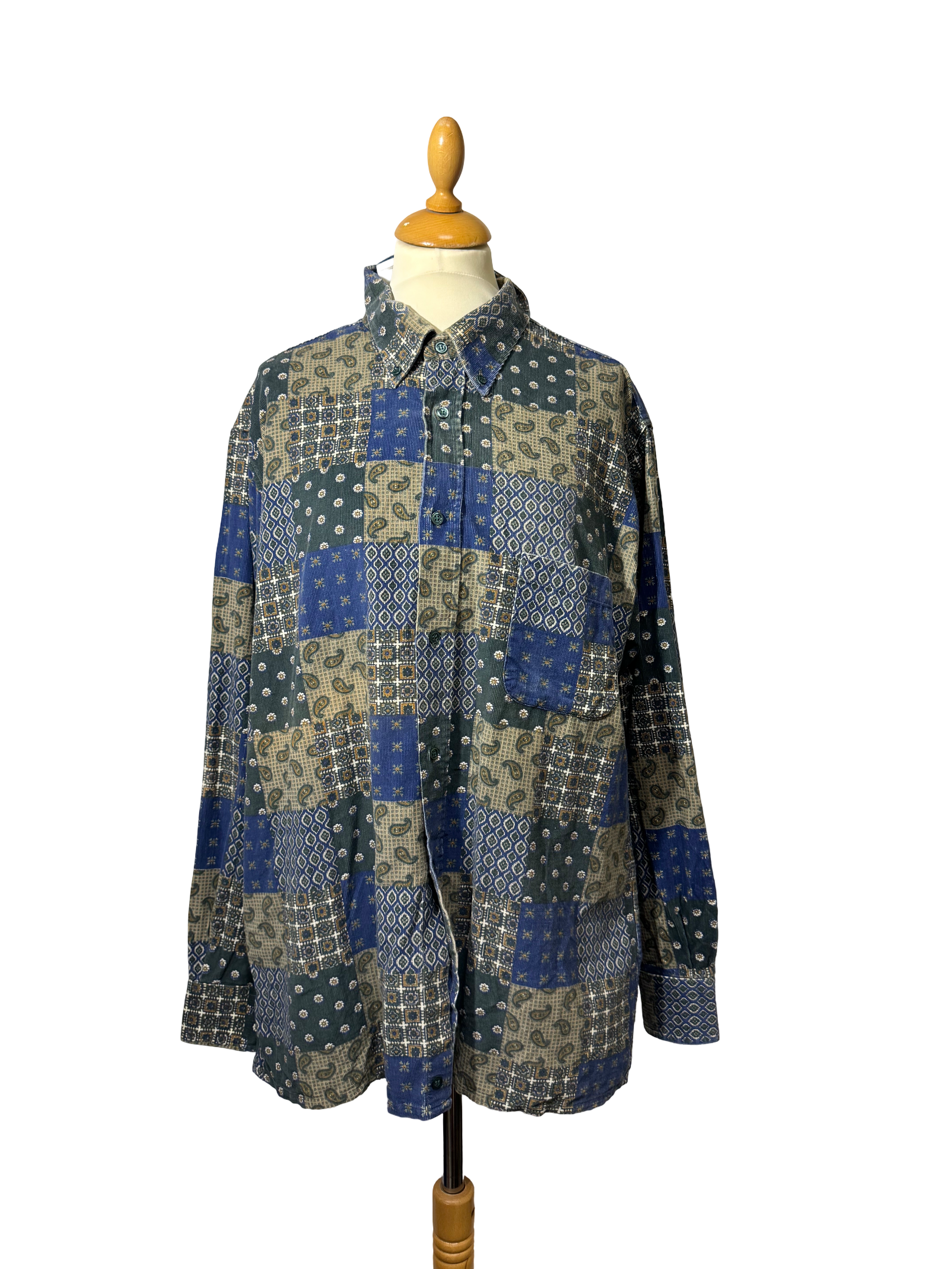 Chemise en velours à fleurs