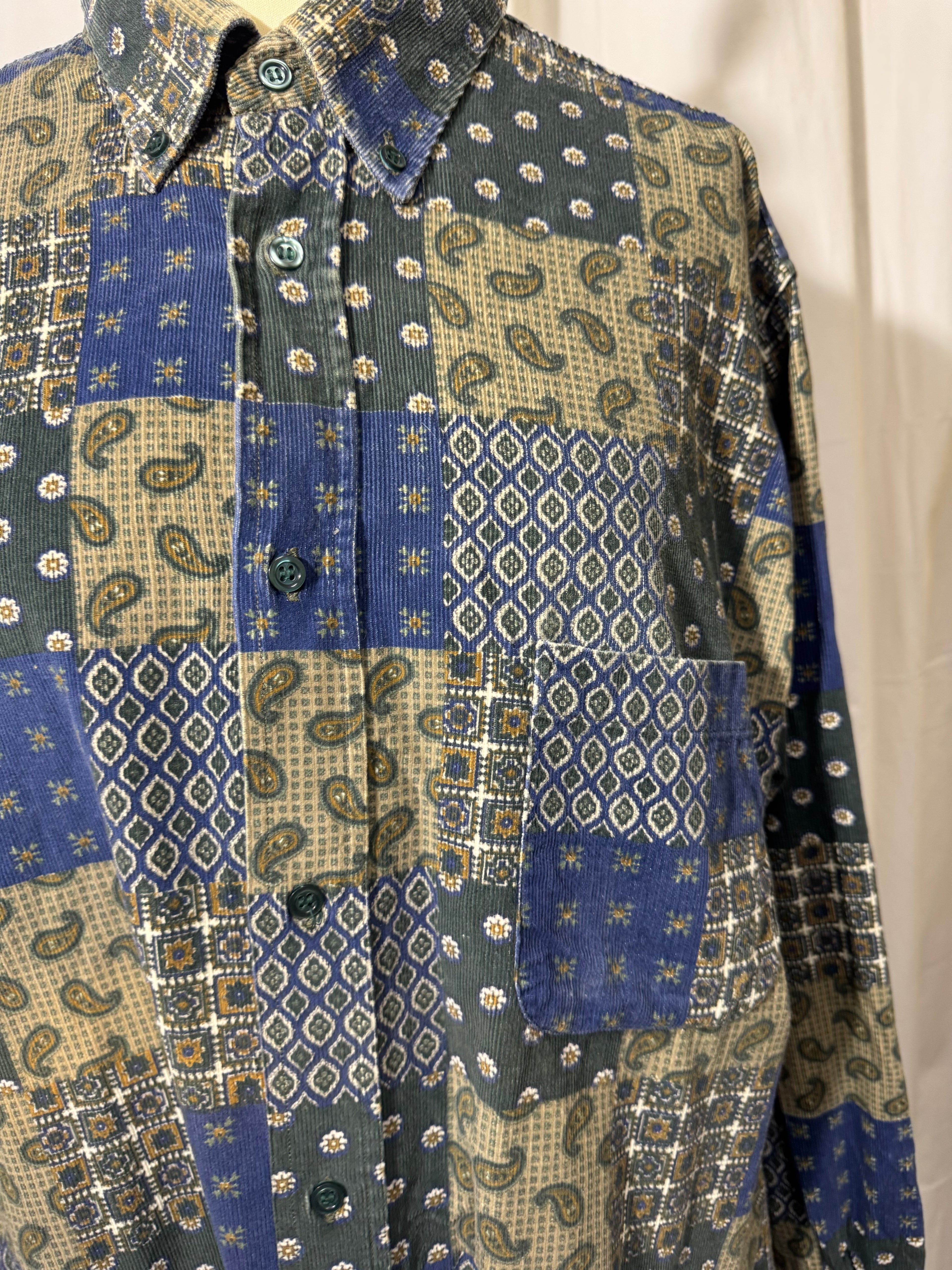 Chemise en velours à fleurs