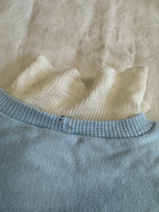 Pull bleu et blanc