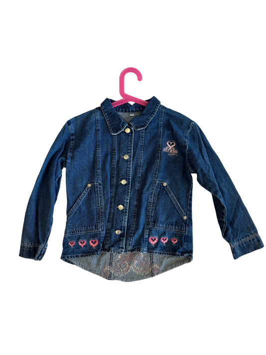 Veste en jean brodée