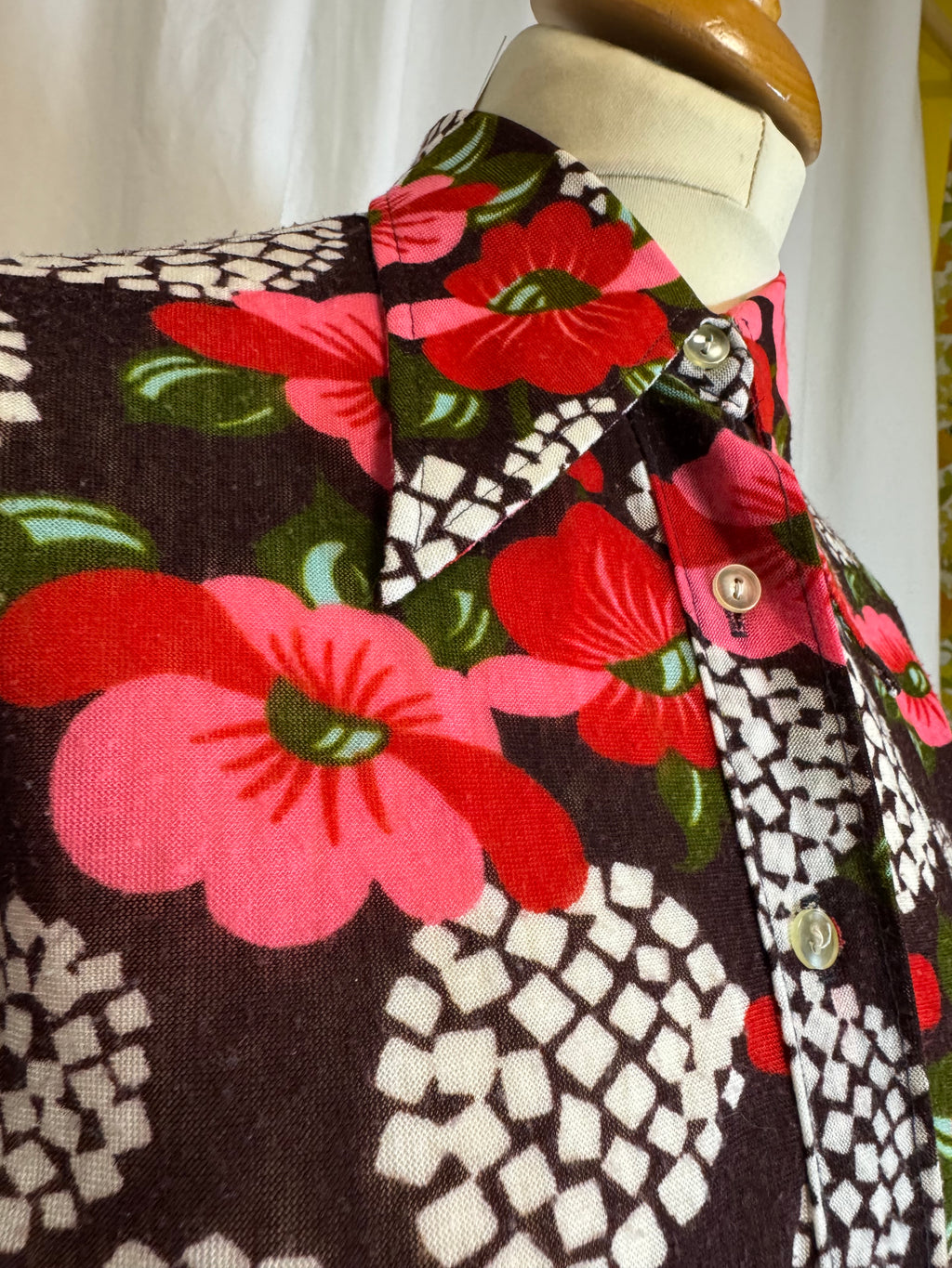 Blouse à motifs 70s