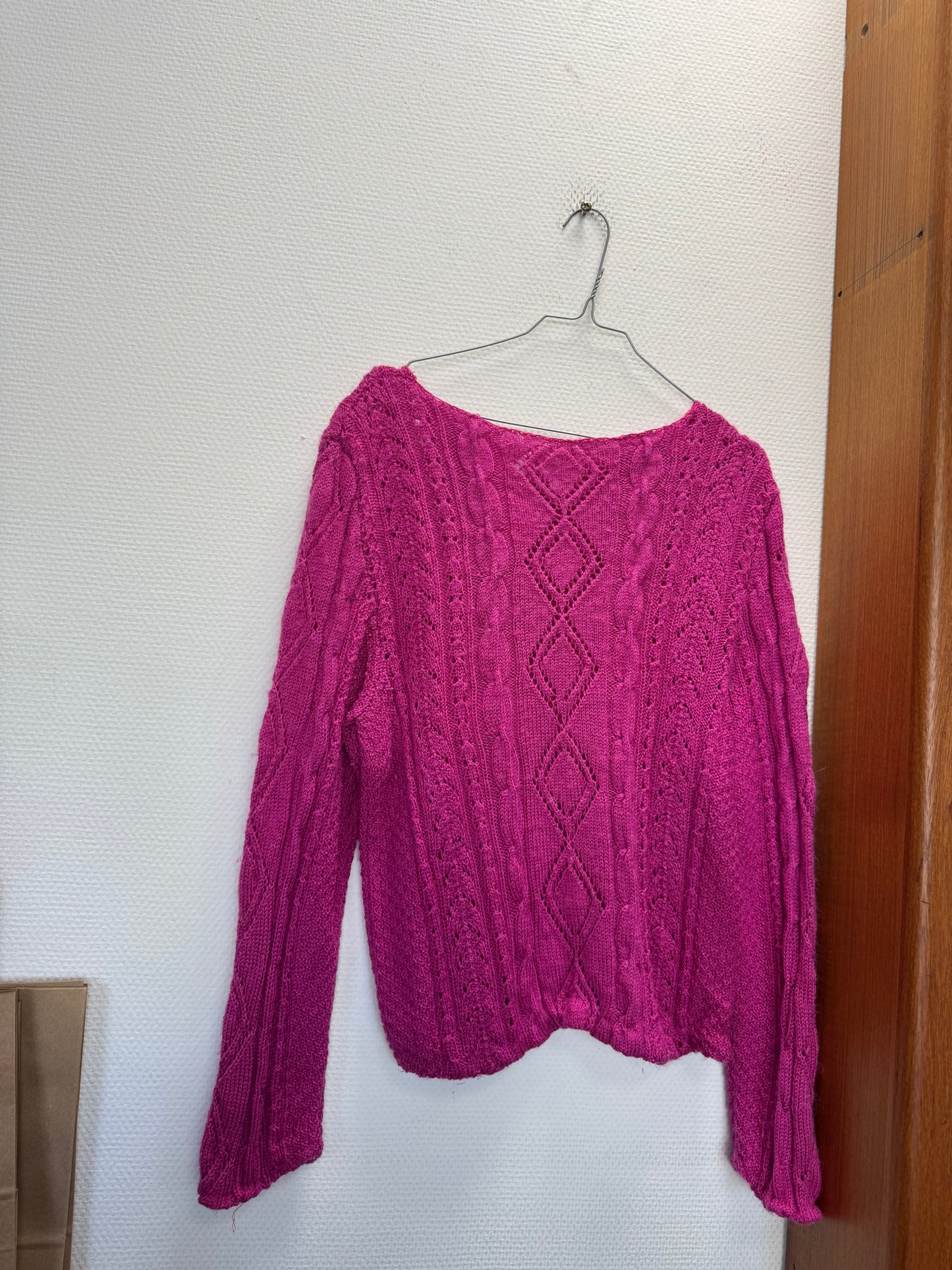 Pull en maille rose