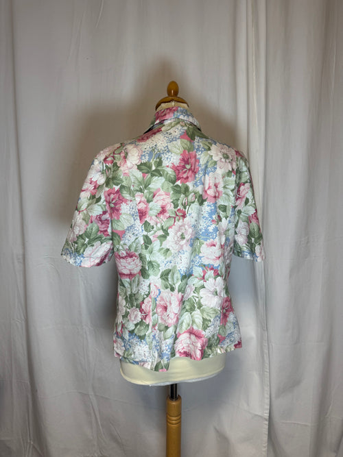 Veste à fleurs 80s