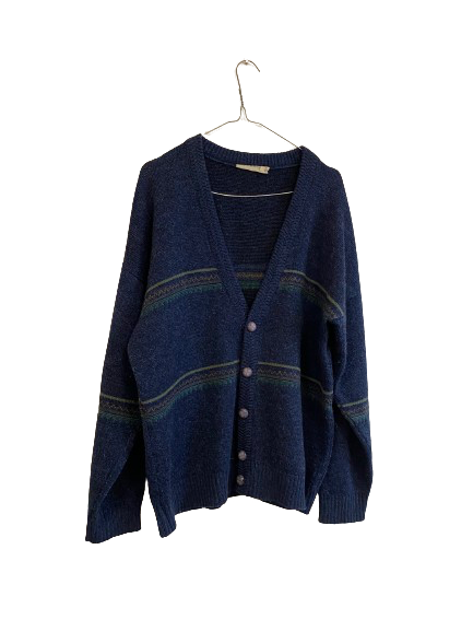 Cardigan bleu 90s