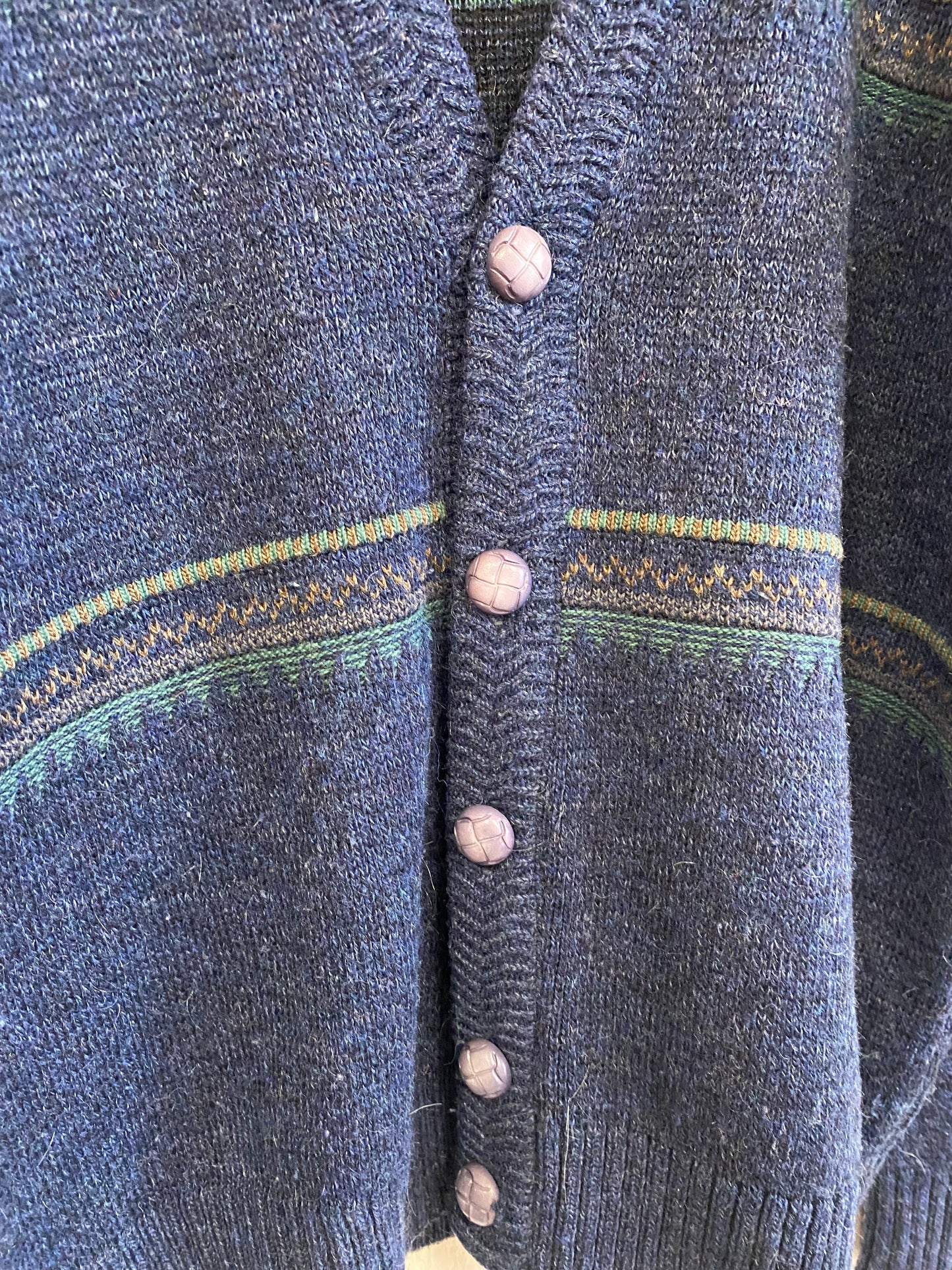 Cardigan bleu 90s