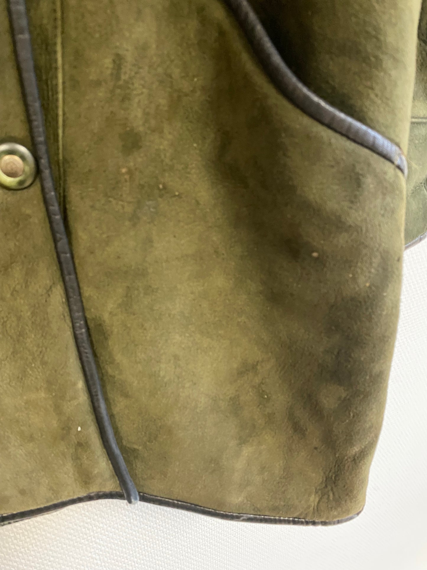 Manteau en peau lainée vert