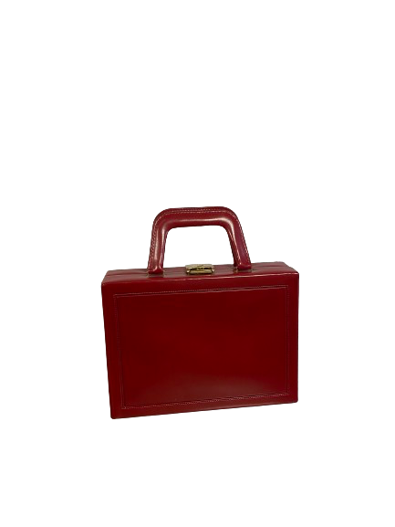 Sac à main en cuir rouge