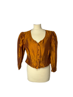 Chemise en soie orange