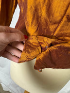 Chemise en soie orange