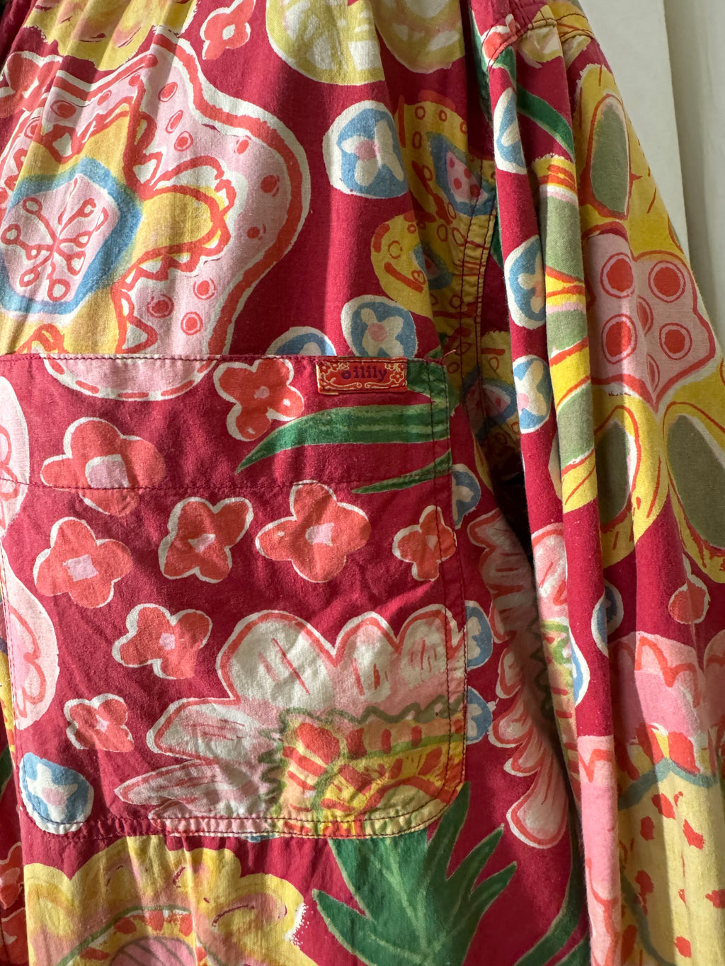 Chemise à fleurs réversible