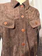 Chemise en velours marron
