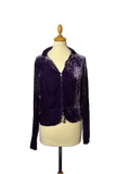 Chemise en velours violet