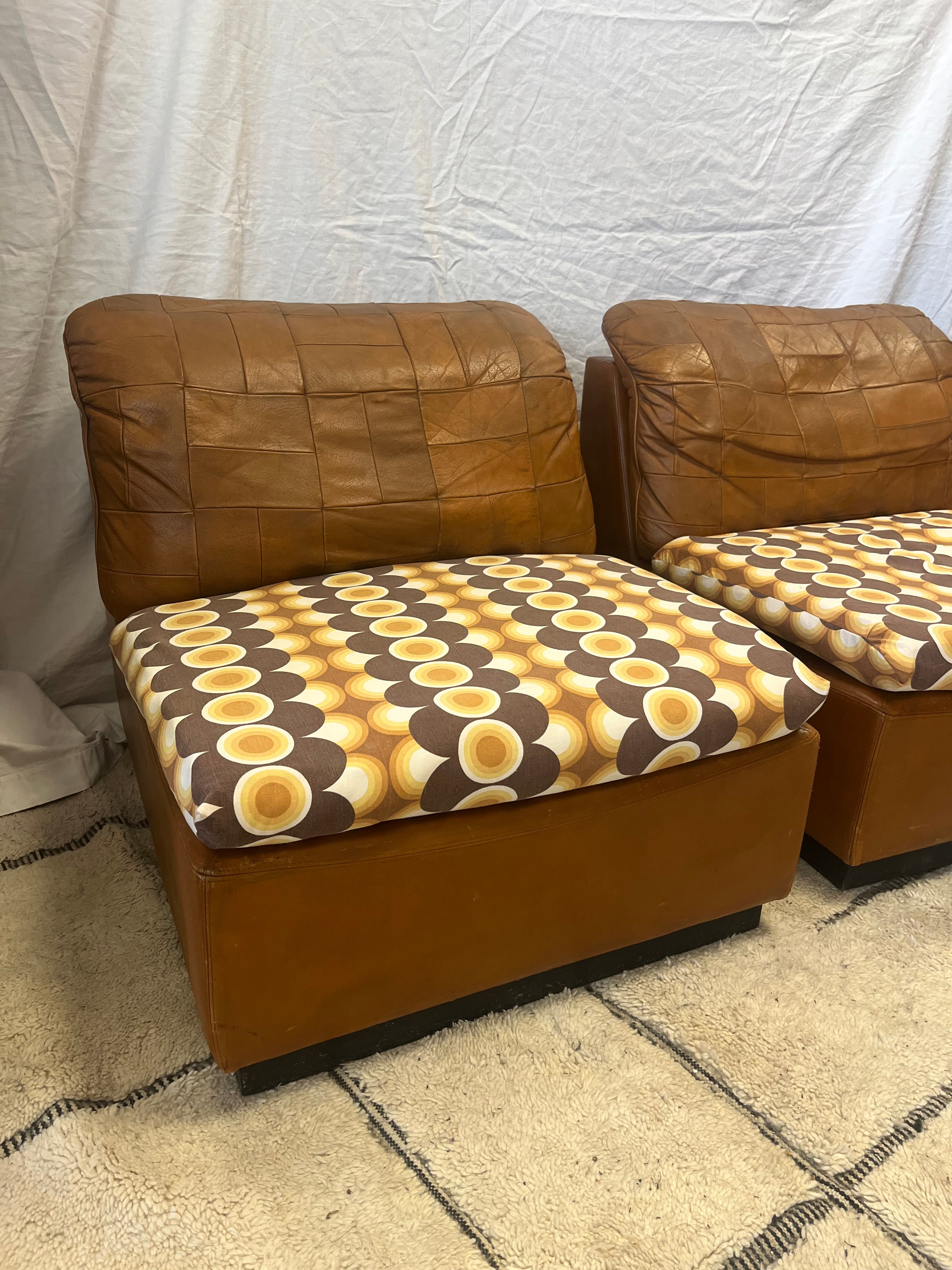 Paire de chauffeuse 70s