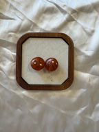 Boucles d'oreilles marron