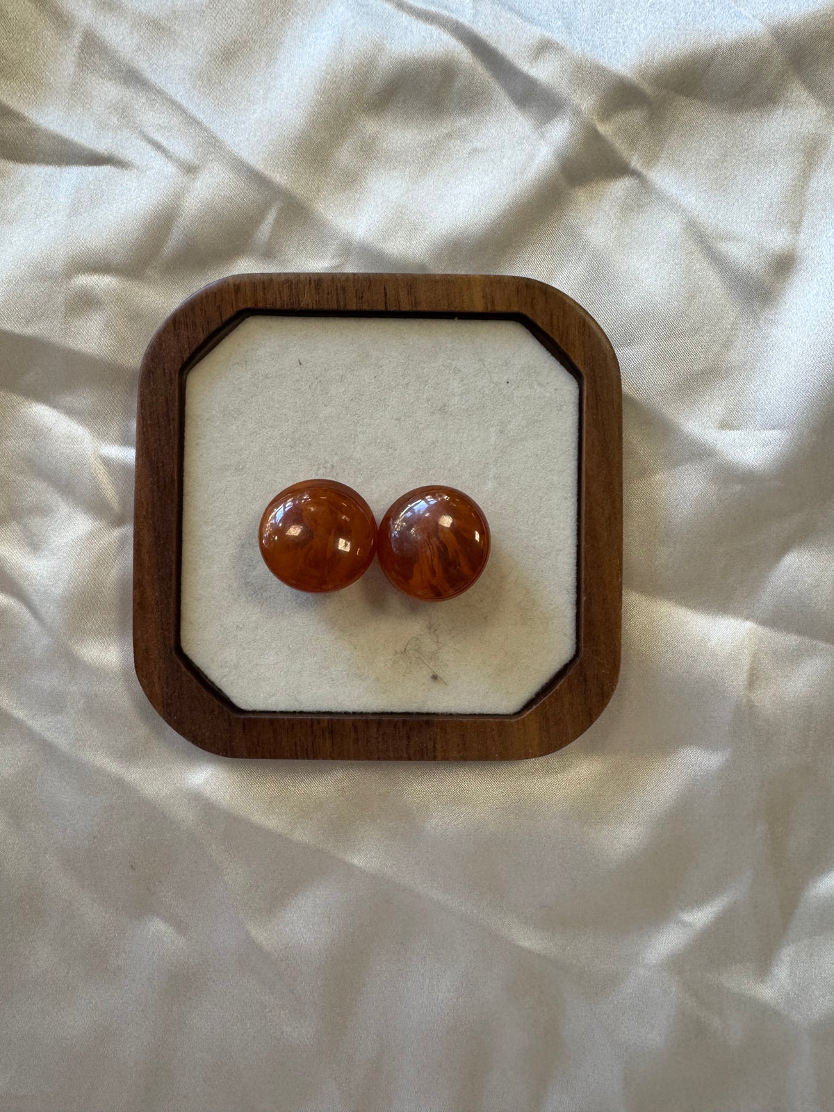 Boucles d'oreilles marron