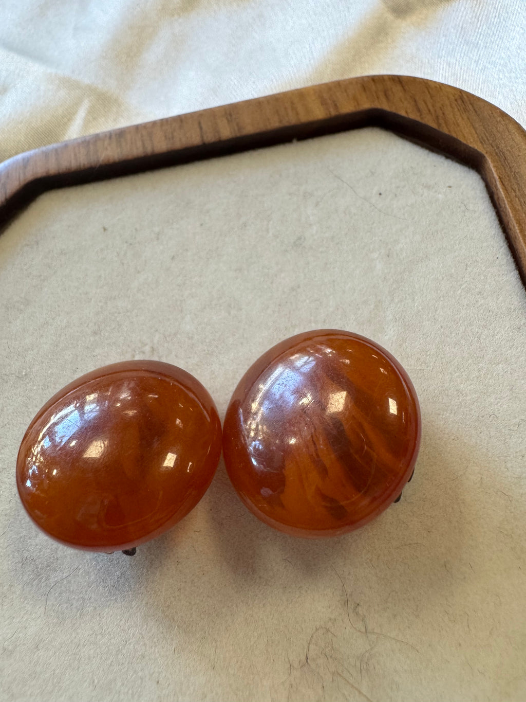 Boucles d'oreilles marron