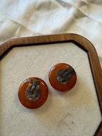Boucles d'oreilles marron