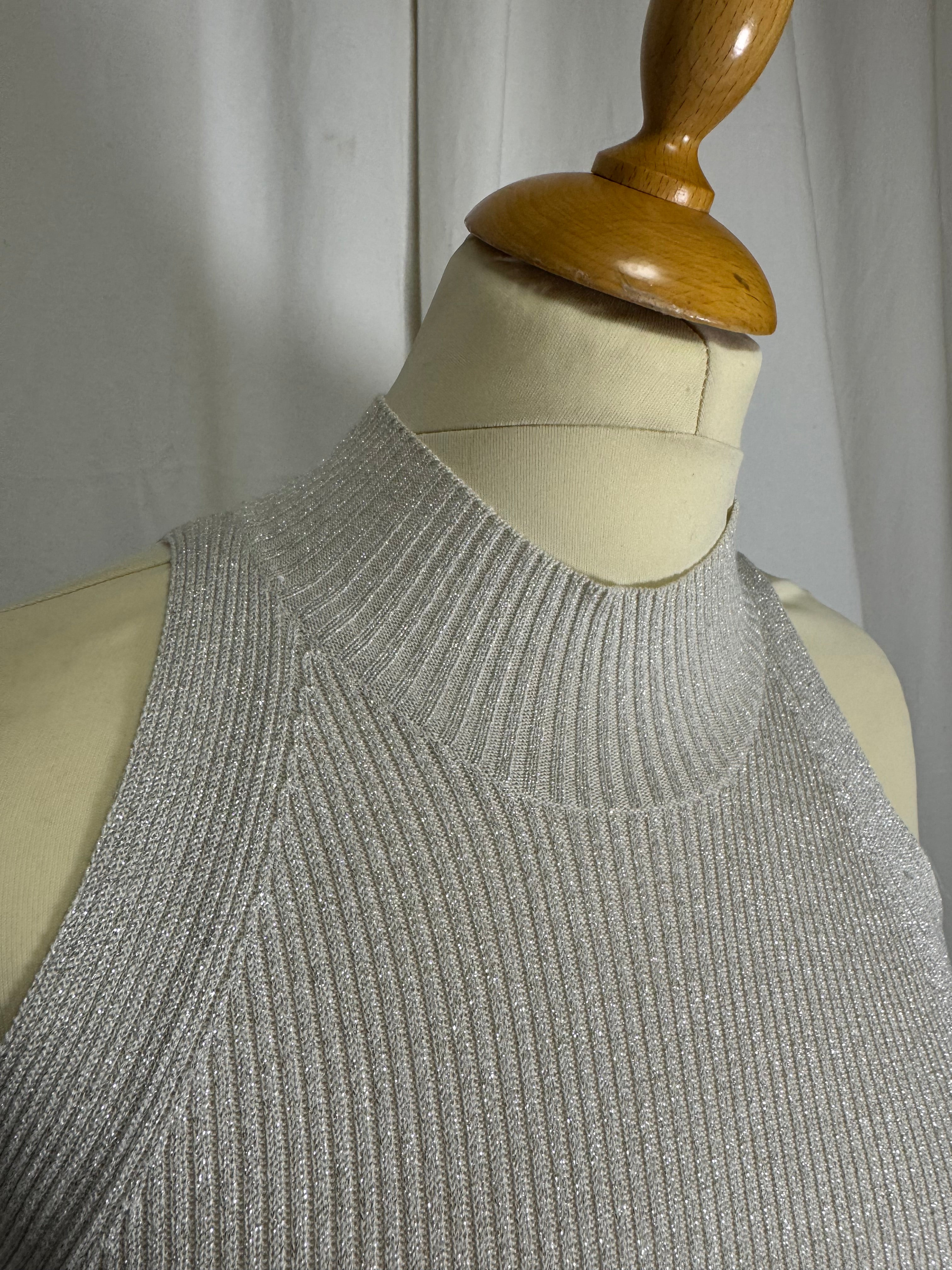 Pull argenté à paillette