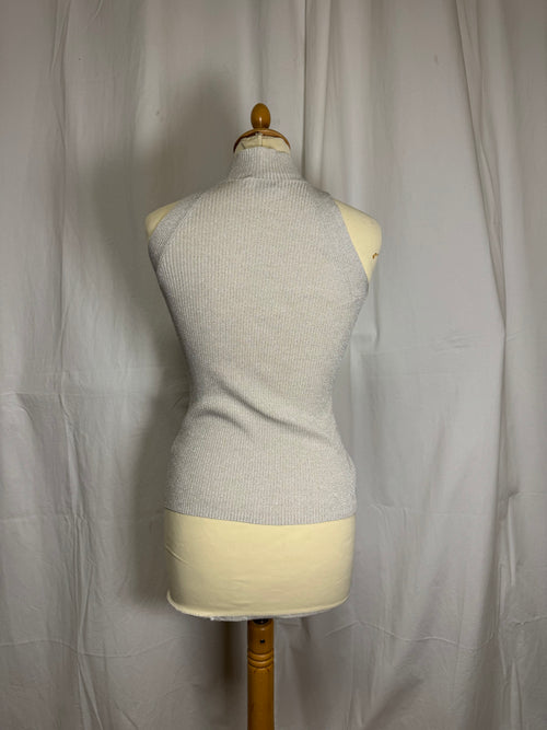 Pull argenté à paillette