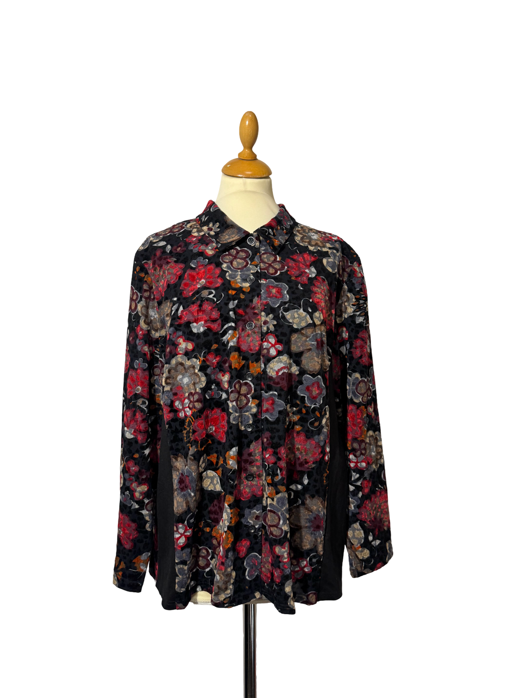 Chemise à fleurs en velours