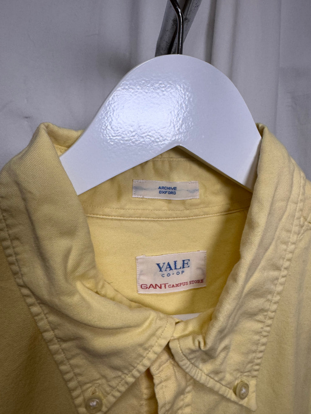 Chemise uni jaune Gant