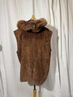Veste en cuir sans manches