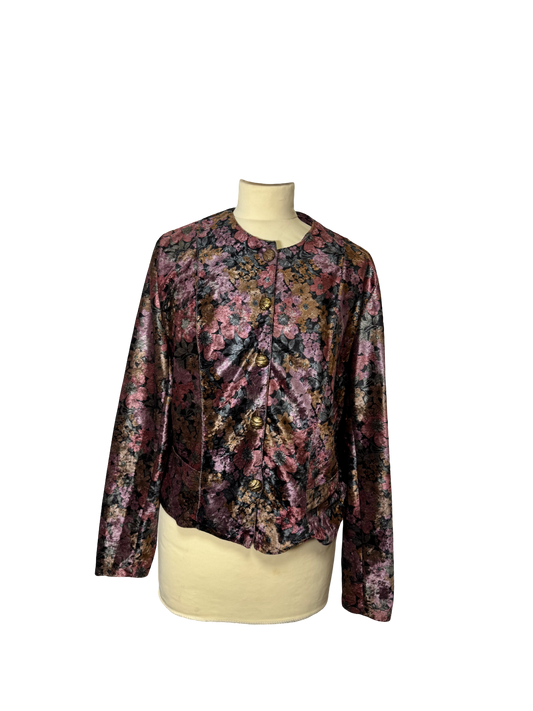 Veste à fleurs en velours