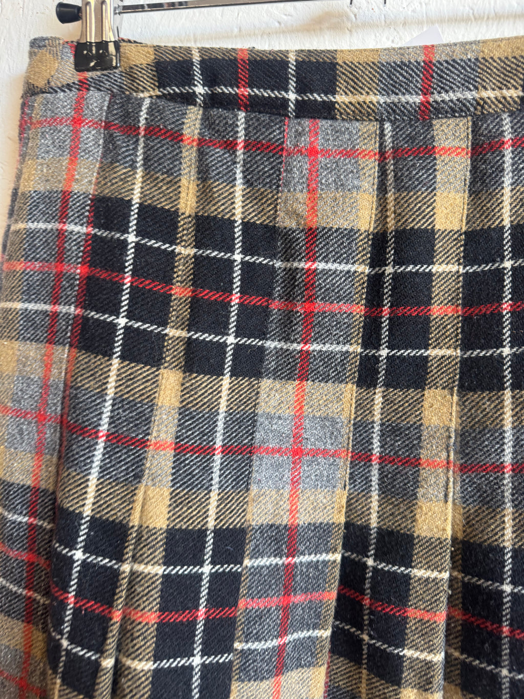 Jupe tartan beige