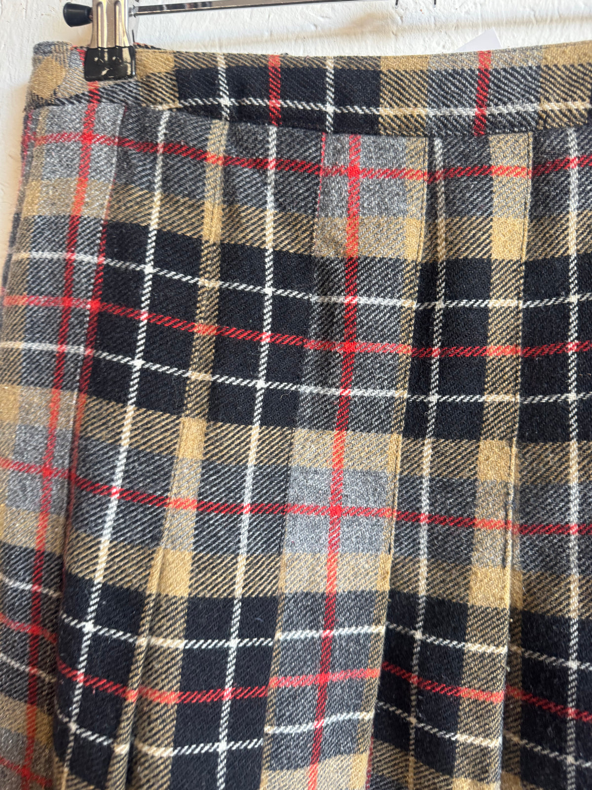 Jupe tartan beige