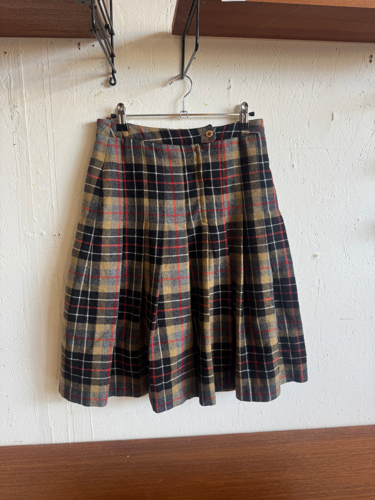 Jupe tartan beige