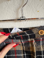 Jupe tartan beige