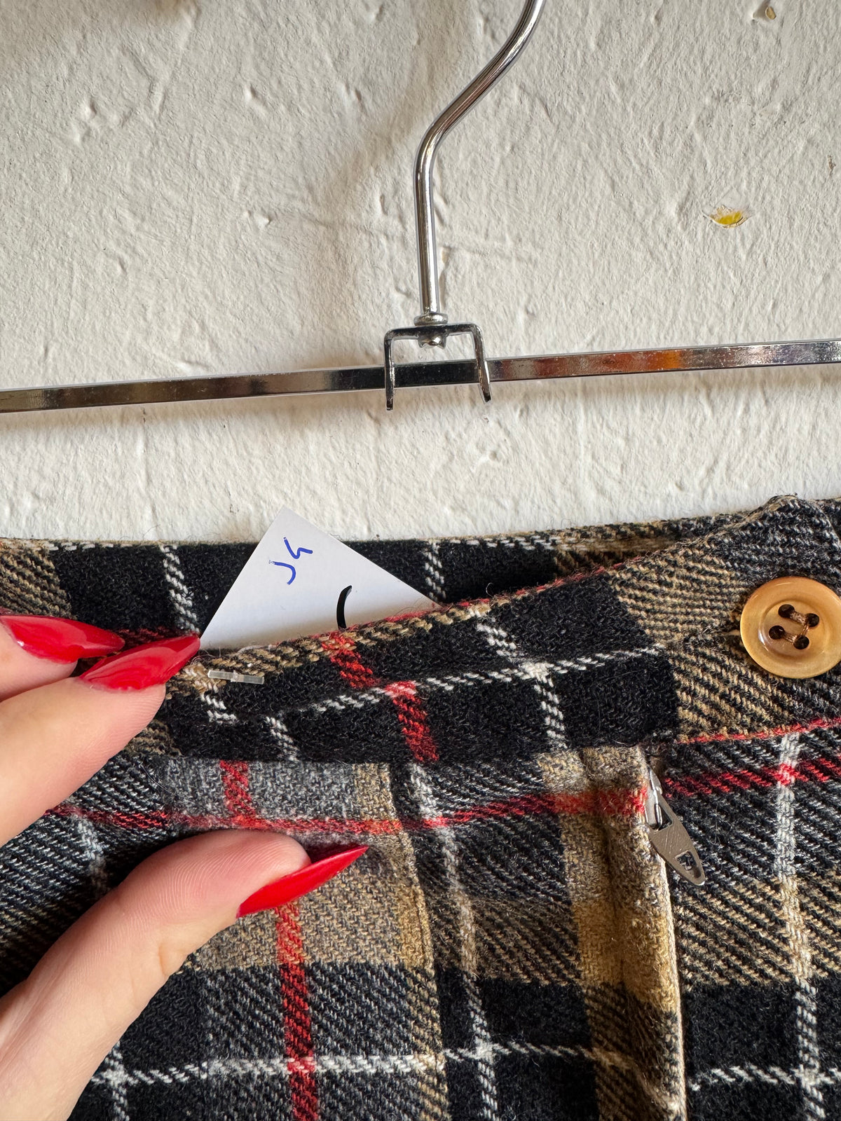 Jupe tartan beige