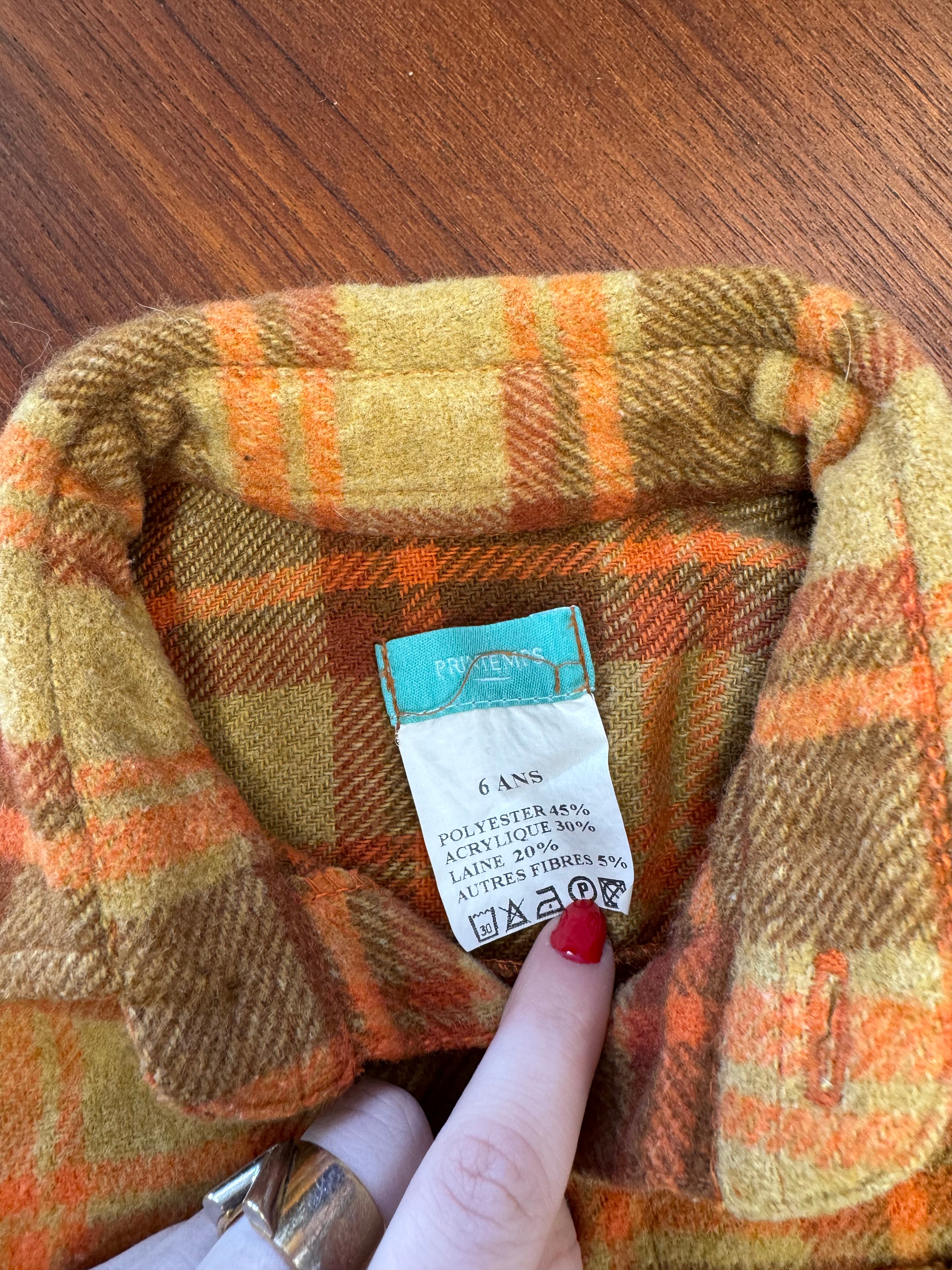 Chemise flanelle 70s