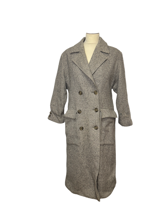 Manteau chevron laine et cachemire