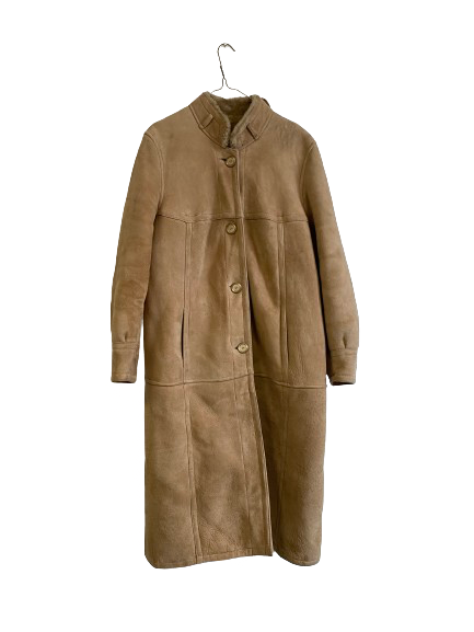 Manteau en peau lainée 70s