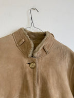 Manteau en peau lainée 70s