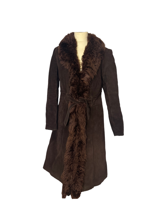 Manteau long en peau