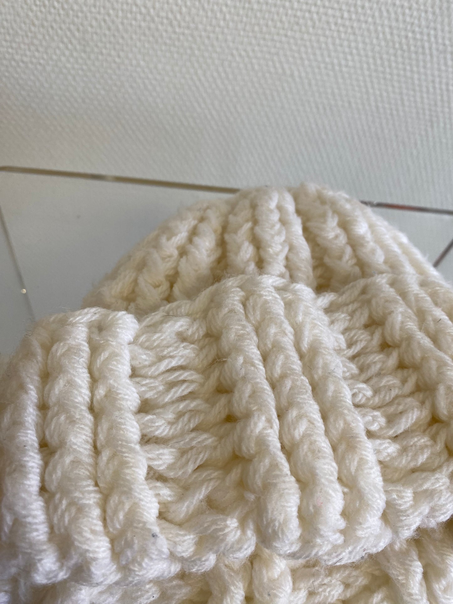 Bonnet en maille blanc