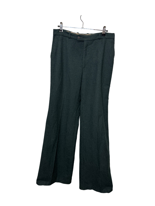 Pantalon en laine vert 70s