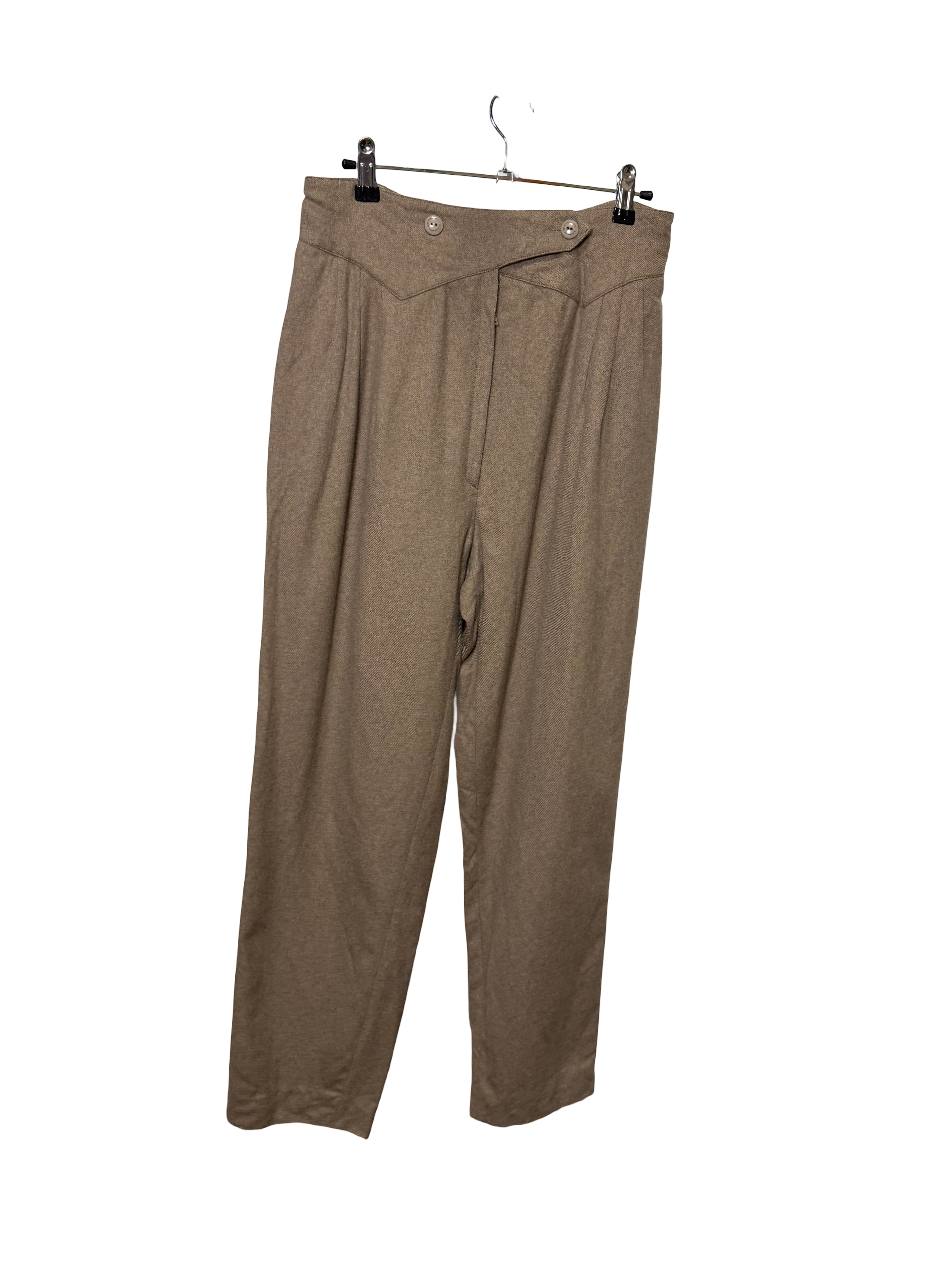 Pantalon en laine beige 80s