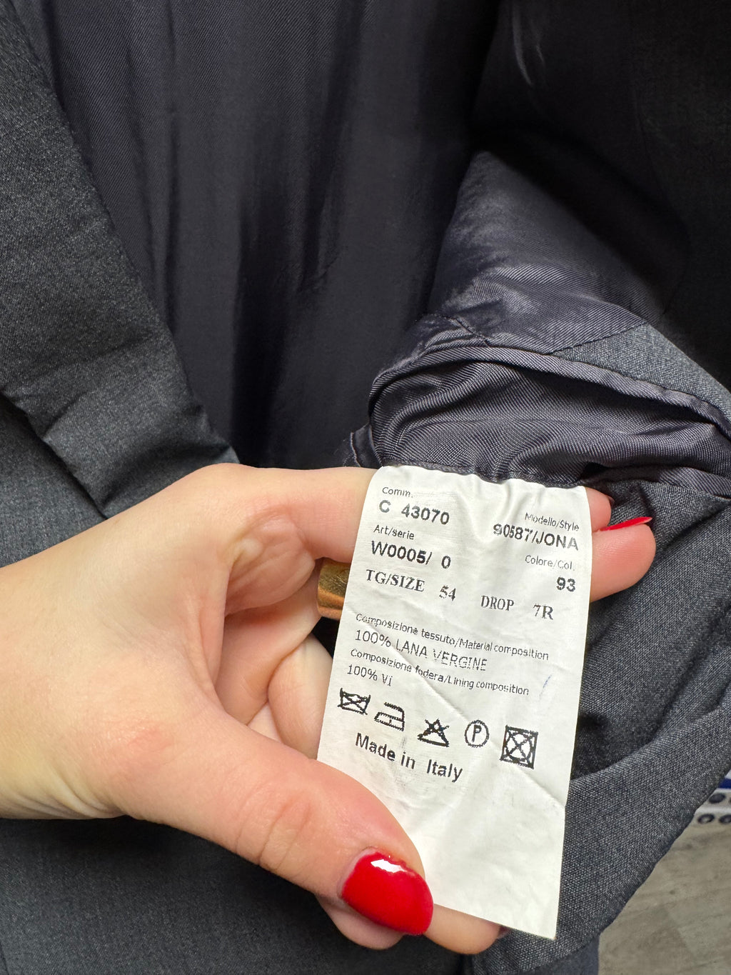 Blazer en laine gris