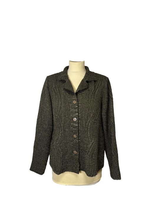 Chemise plissée kaki