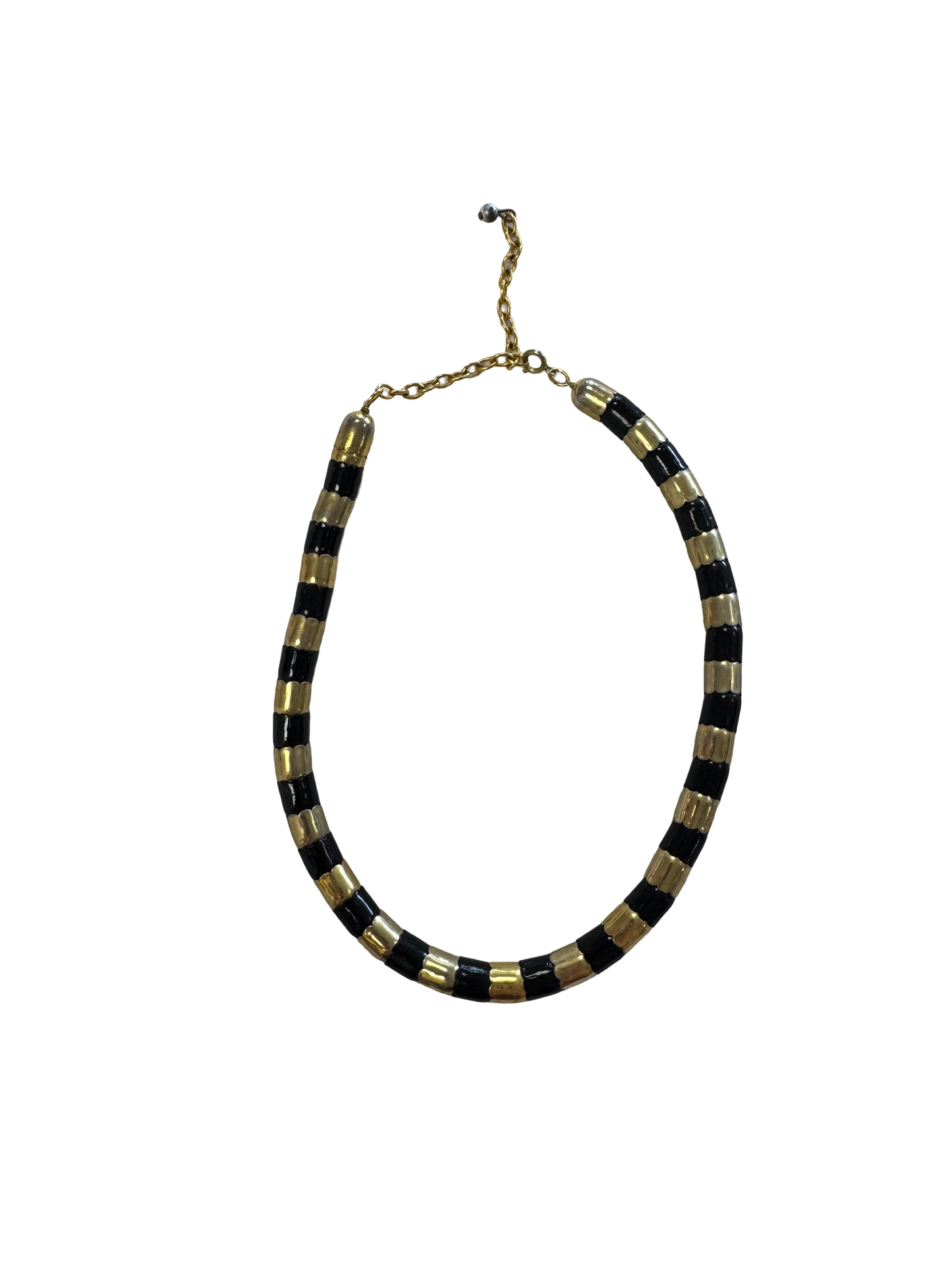 Collier noir et doré