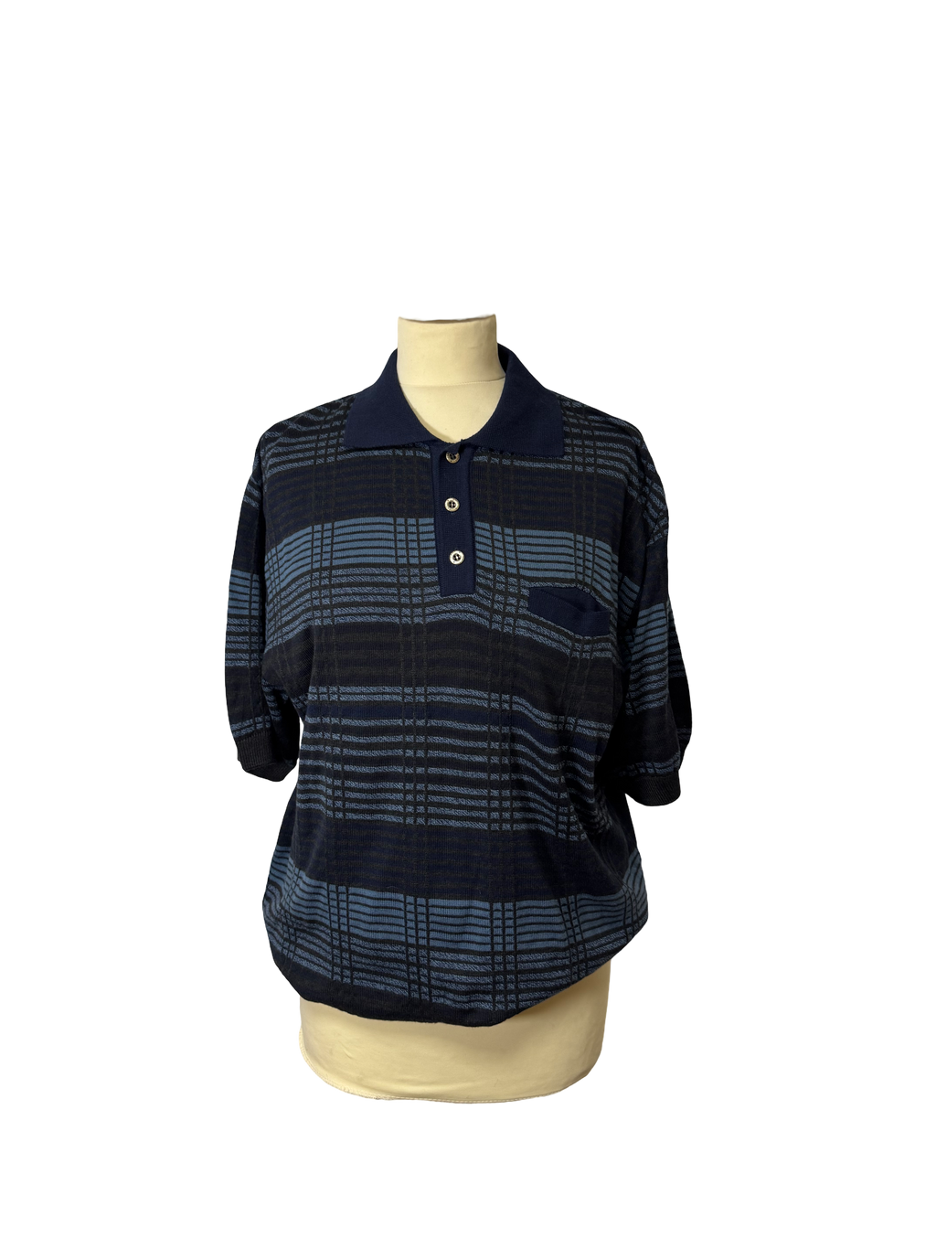 Polo à rayures bleu