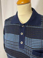 Polo à rayures bleu