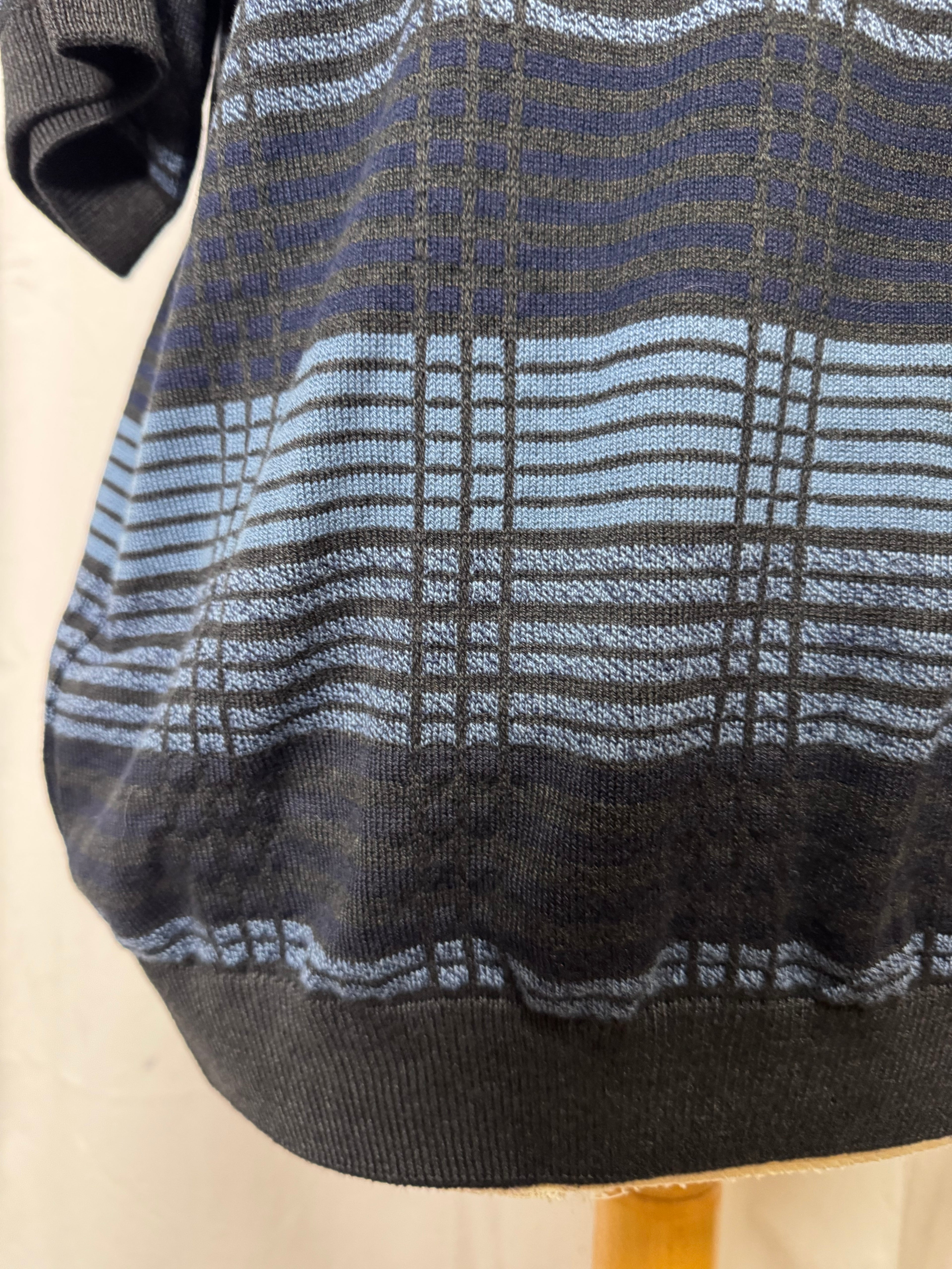 Polo à rayures bleu