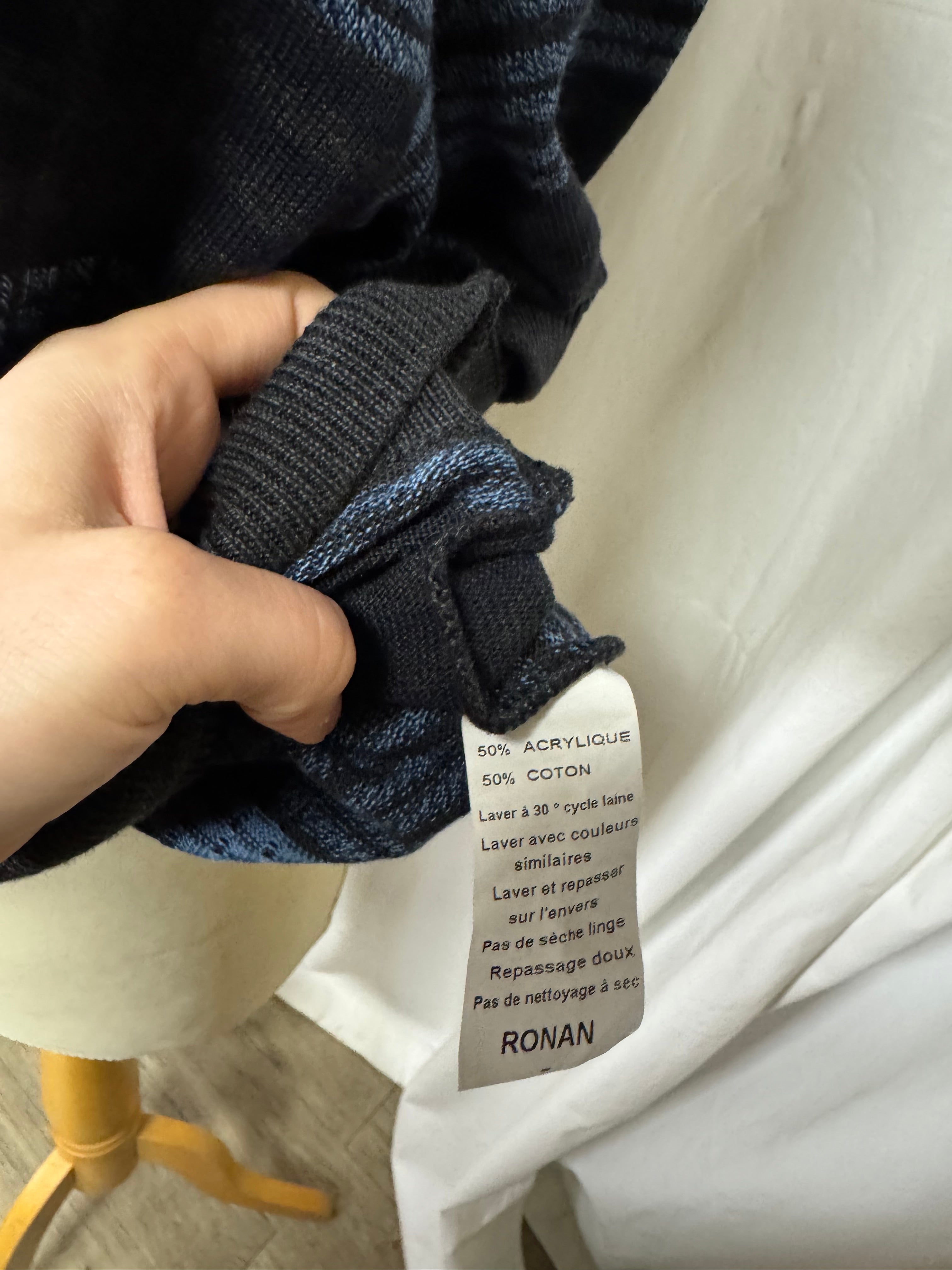 Polo à rayures bleu