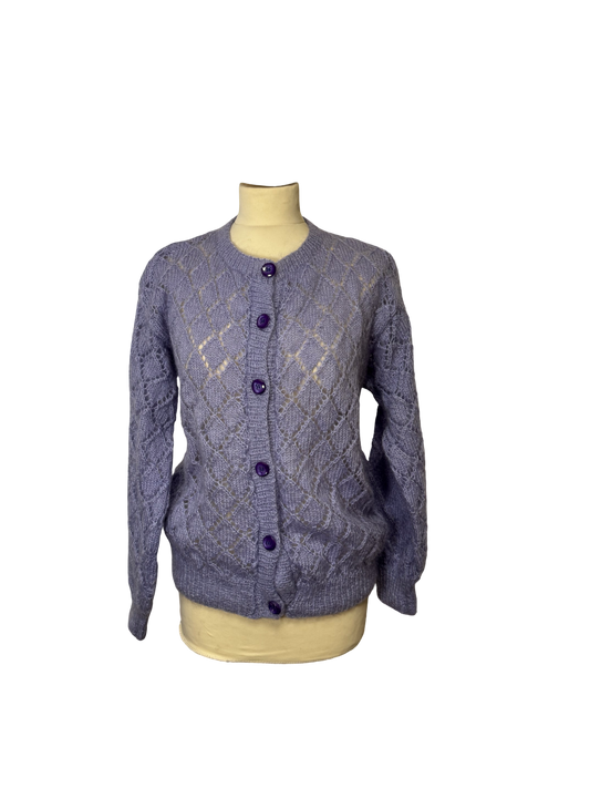 Cardigan ajourée violet